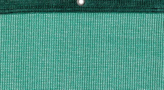 Detail picture of PE air permeable cover, 200 g, dark green, with eyelet and border on top