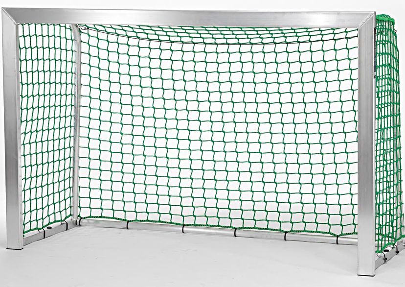 Mini football goal net in green, detail picture