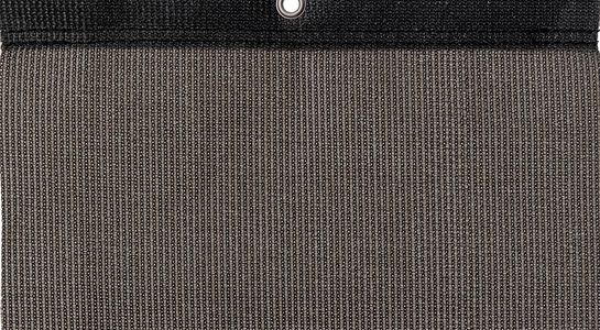 Detail picture of PE air permeable cover, 320 g, dark-gray, with eyelet and border on top
