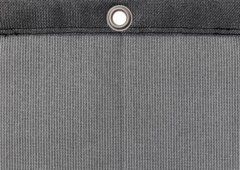 Detail picture of PE air permeable cover, 320 g, silver, with eyelet and border on top