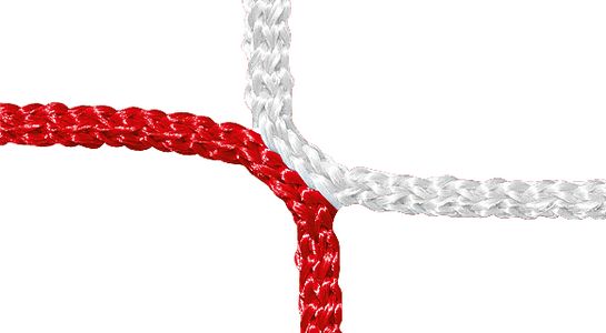 Knot, PP 4 mm, red/white, detail picture