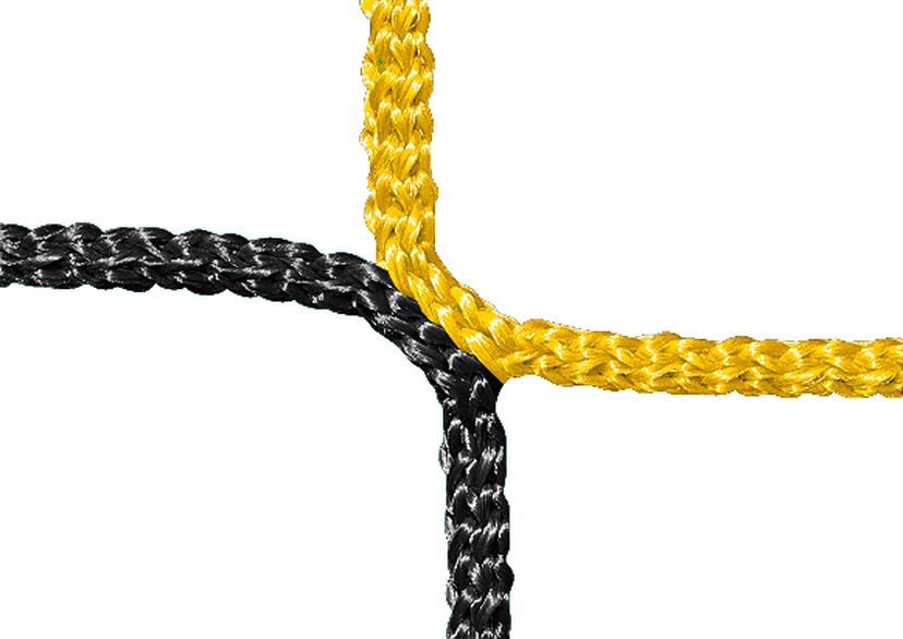 Knot, PP 4 mm, black/yellow, detail picture