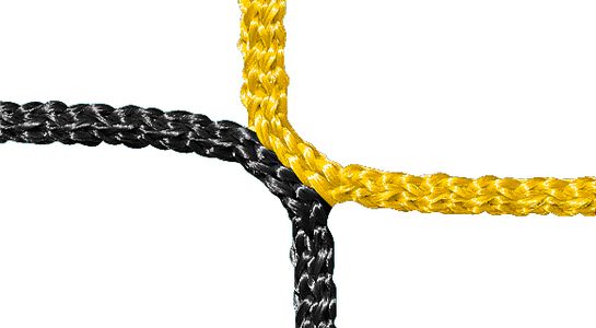 Knot, PP 4 mm, black/yellow, detail picture