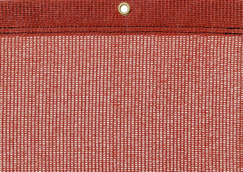Detail picture of PE air permeable cover, 200 g, terracotta, with eyelet and border on top