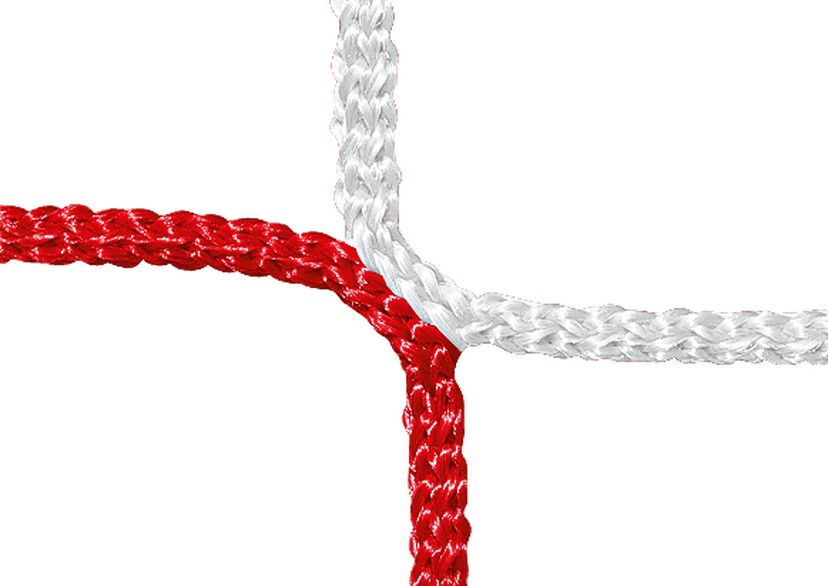 Knot, PP 4 mm, red/white, detail picture