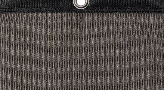 Detail picture of PE air permeable cover, 320 g, gray, with eyelet and border on top