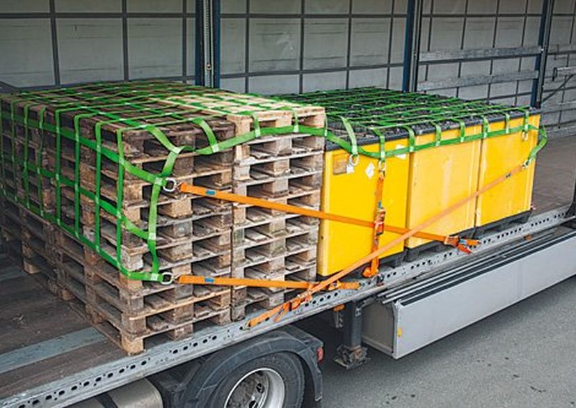 webbing net, cover net for lorries, with tension belts