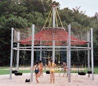 Play equipment with bird's nest