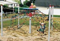 Play equipment with bird's nest