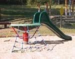 Play equipment with bird's nest