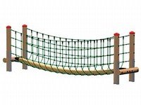 Hängebrücke in Dschungelform