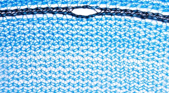 Scaffold net in blue, detail picture, 50 g/sq.m.