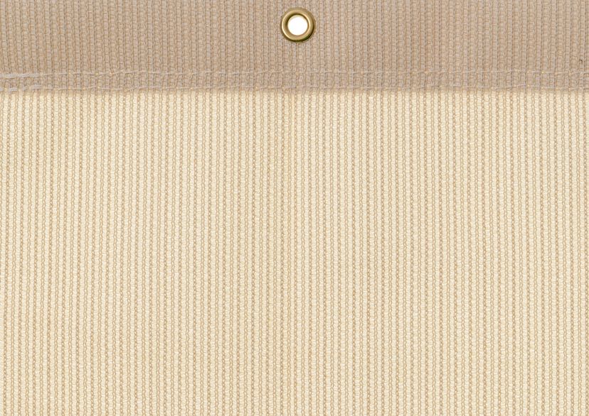 Detail picture of PE air permeable cover, 320 g, creme, with eyelet and border on top