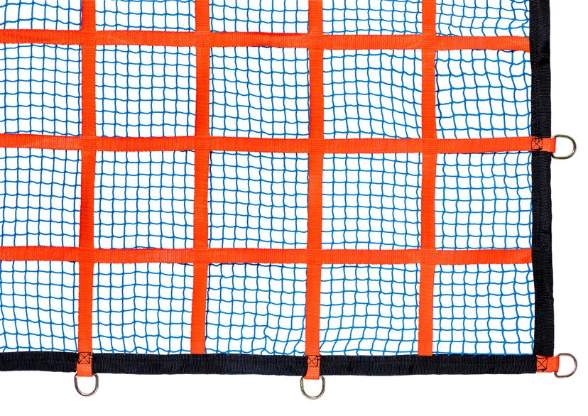 Webbing net, mesh 200 mm, with blue net