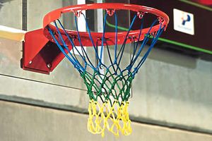 Basketball-Netz aus Nylon, 3farbig