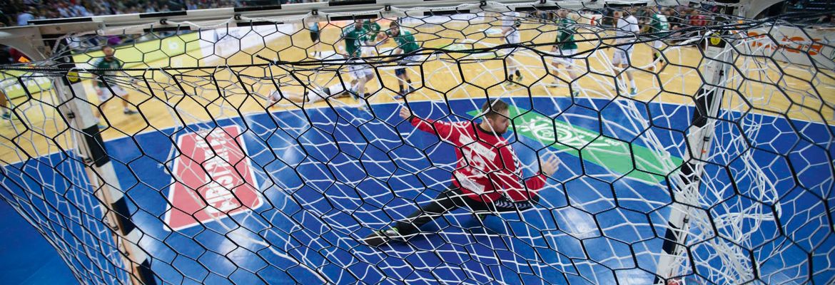 Kameraoptimiertes Handballtornetz für die Bundesliga Kameraoptimiertes Handball-Tornetz für die Bundesliga