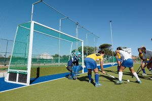 Field hockey goal net made of polypropylene