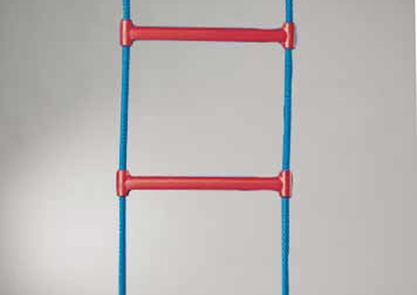 Rope ladder made of hercules rope with synthetic rungs (for playgrounds)