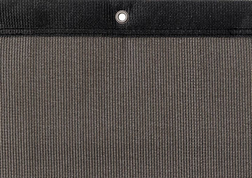 Detail picture of PE air permeable cover, 320 g, dark-gray, with eyelet and border on top