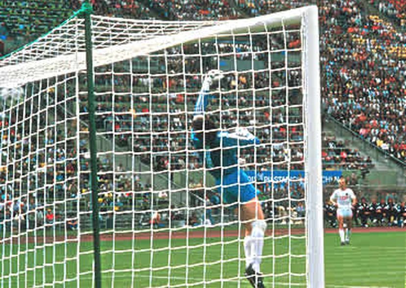 Goal net made of polypropylene