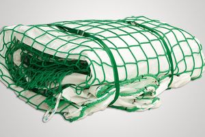 Fall Safety Net with Airtight Tarpaulin in green