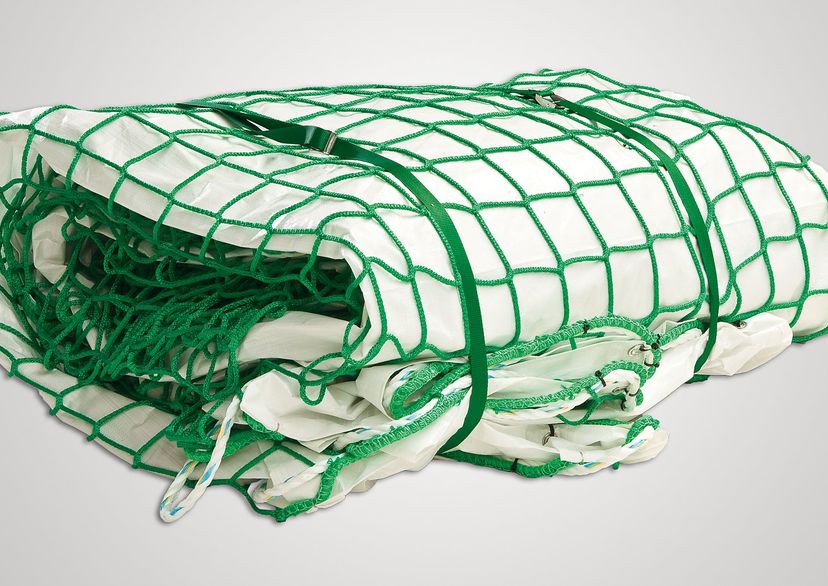 Fall Safety Net with Airtight Tarpaulin in green