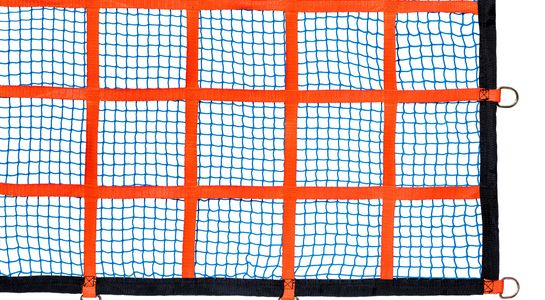 Webbing net, mesh 200 mm, with blue net