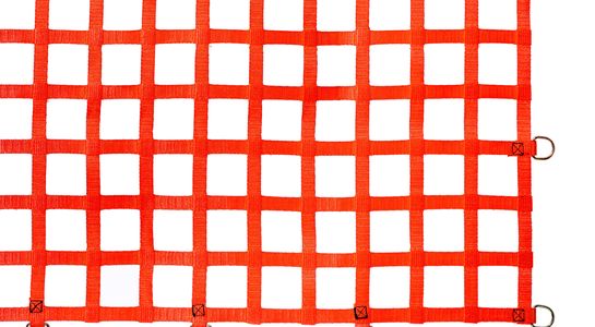 Webbing net, 25 mm, Mesh size: 100 mm, with rings, detail picture