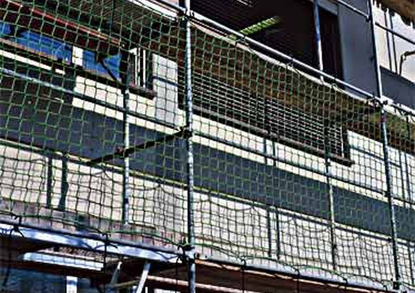 Brick Guardrail Net in green