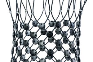 Basketball net, single - Rope black/Clips black