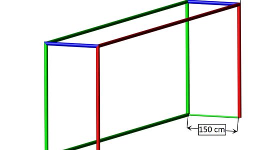 Drawing of a football goal