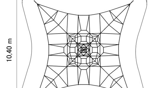Seilpyramide SPIDER 6 mit 4 Abspannungen