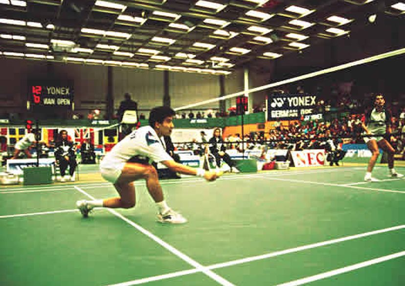 Badminton-Netzgarnitur mit 2 Netzen aus Polypropylen