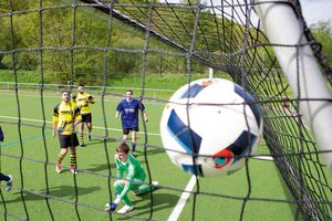 Goal net made of polyethylene