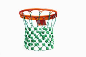 Basketballnetz einzeln - Seil grün/Clips grün