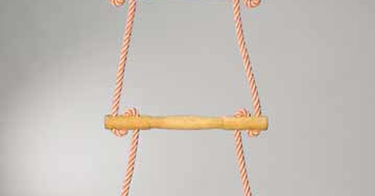 HUCK Rope ladder with acacia wood rungs (for playgrounds) - Made in ...