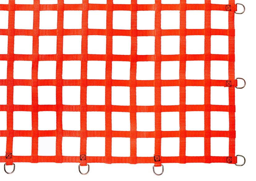 Webbing net, 25 mm, Mesh size: 100 mm, with rings, detail picture