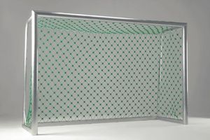 Reinforced textile practice pitch goal net