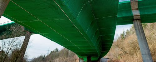 Safety nets for damaged bridges