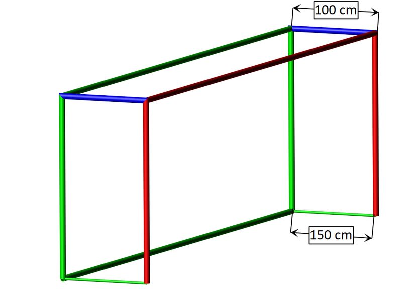 Drawing of a football goal