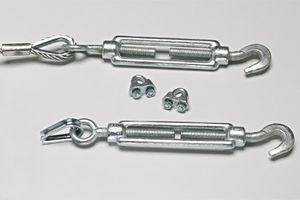grommets, tensioning locks, equipment safety nets
