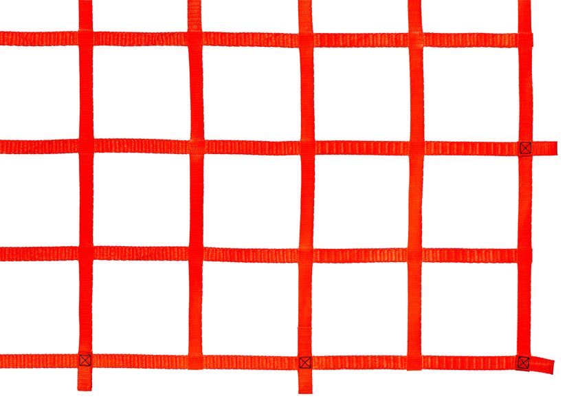 Webbing net, 25 mm, Mesh size: 200 mm, with loops, detail picture